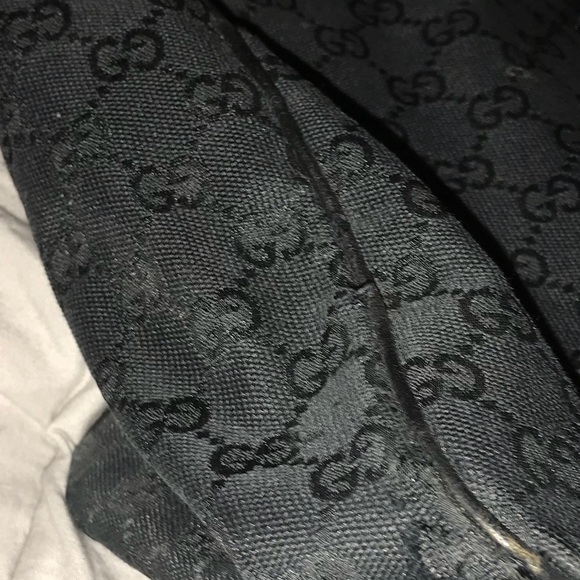 Gucci Positano Black GG Canvas Shoulder Bag - Picture 5 of 12